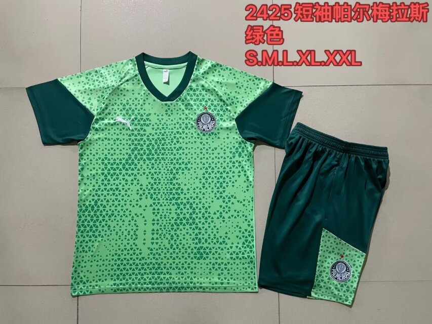 2024/25 SE Palmeiras Green Shorts-Sleeve Thailand Soccer Tracksuit Uniform-815