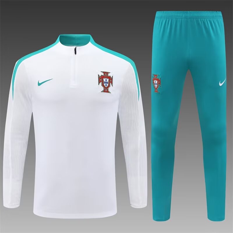 Player Version 2024/25 Portugal White Thailand Tracksuit Uniform-801