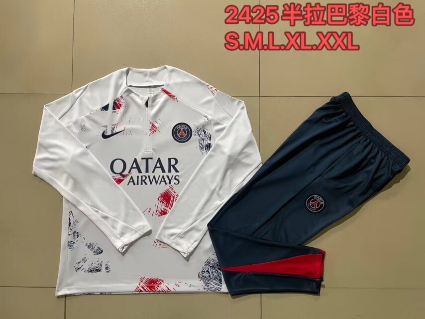 2024/25 Paris SG White Thailand Soccer Uniform-815