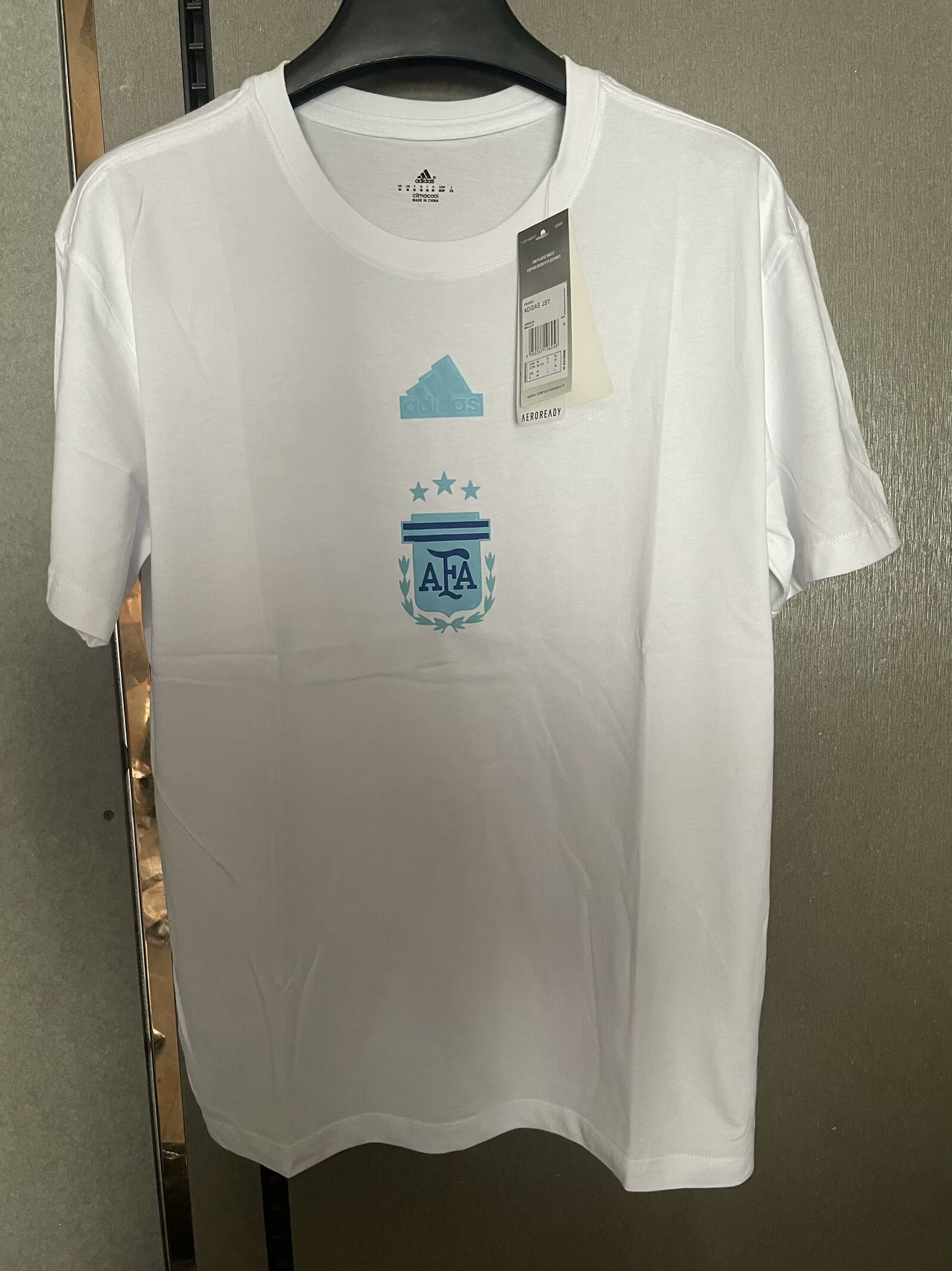 2024 Argentina White Soccer Cotton T-Shirts