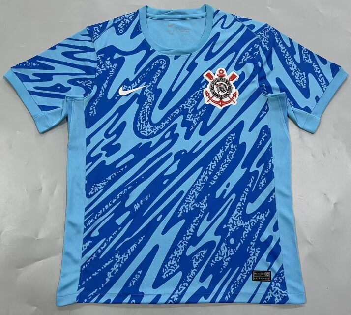 2024/25 Corinthians Goalkeeper Blue Thailand Soccer Jersey AAA-908