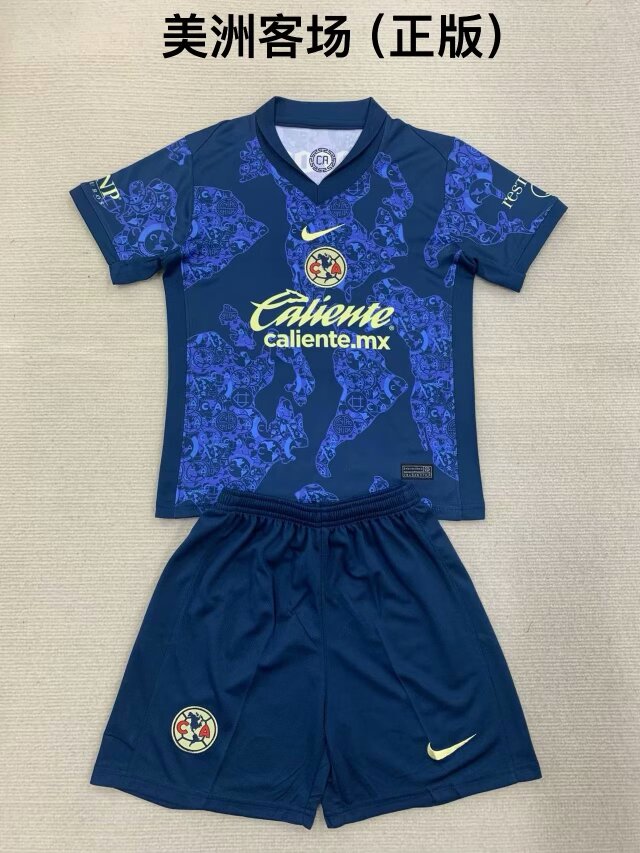 Kids 2024/25 Club American Away Blue Kids/Youth Soccer Uniform-208/123/507