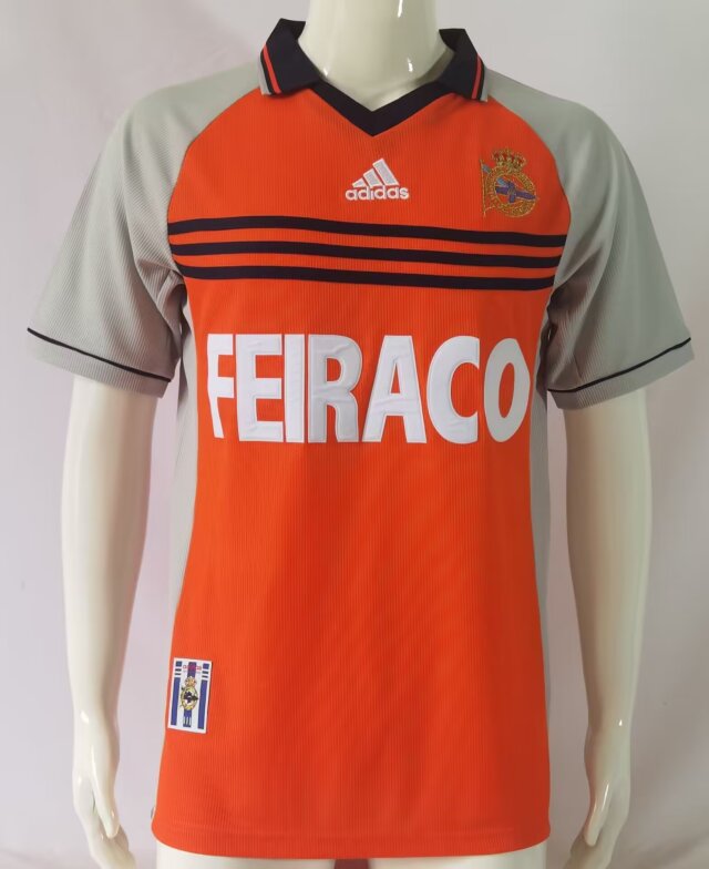 1998-99 Deportivo La Coruña 2nd Away Red Thailand Soccer Jersey AAA-503