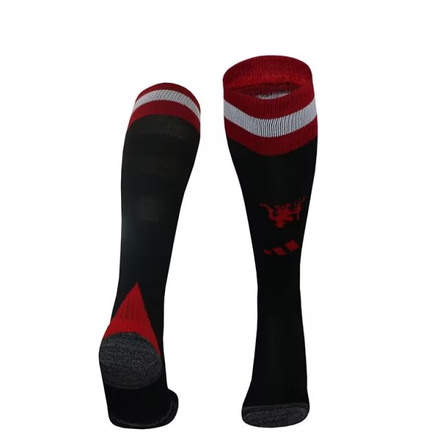 2024/25 Manchester United Home Black Youth/Adult Thailand Soccer Socks