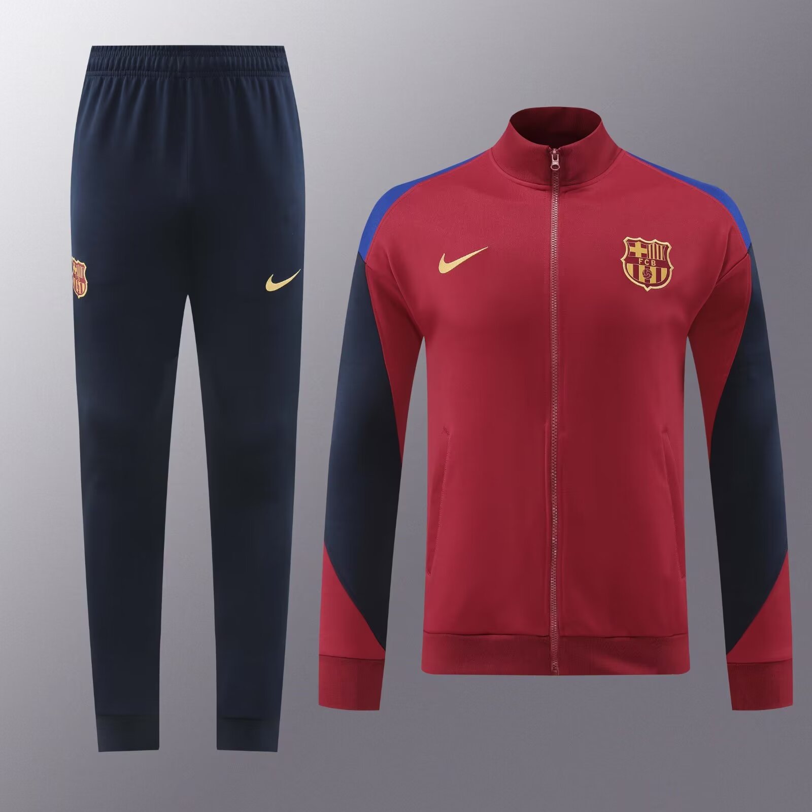 2024/25 #01 Barcelona Red & Blue Thailand Soccer Jacket Uniform-LH
