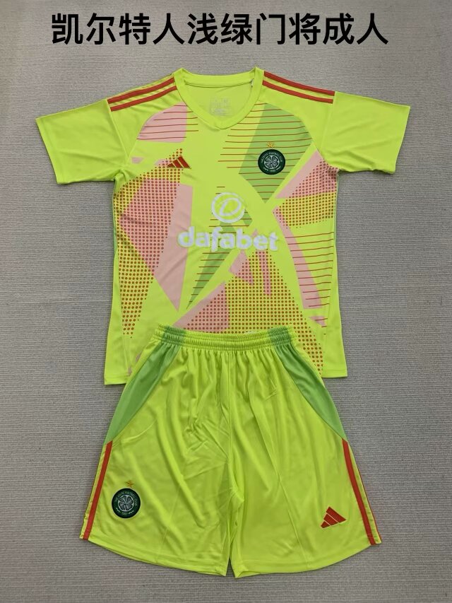 2024/25 Celtics Goalkeeper Light Green Soccer Uniform-208