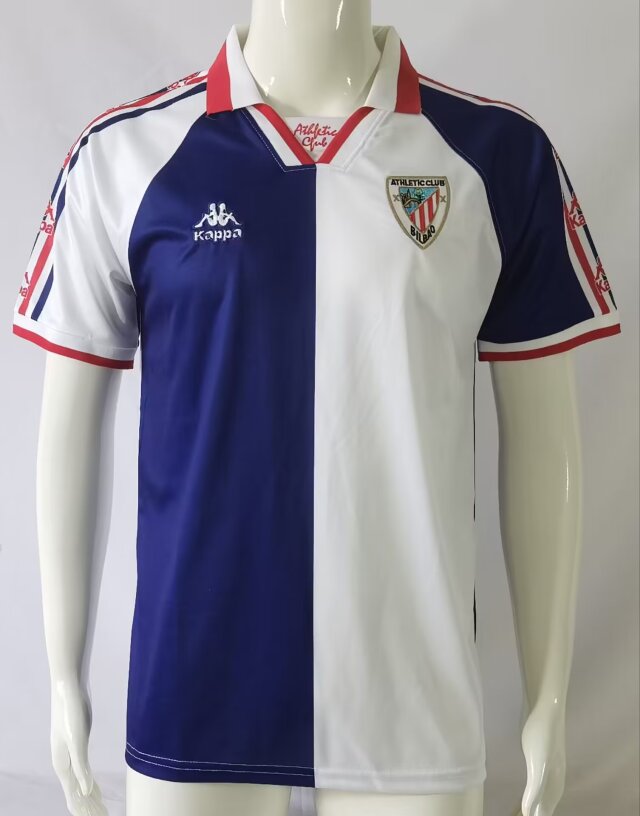 95-97 Retro Version Athletic Bilbao Away Blue & White Thailand Soccer Jersey AAA-503