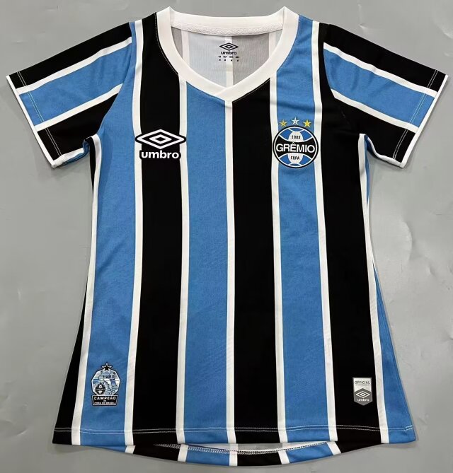 2024/25 Grêmio FBPA Home Black & Blue Female Soccer Jersey AAA-908