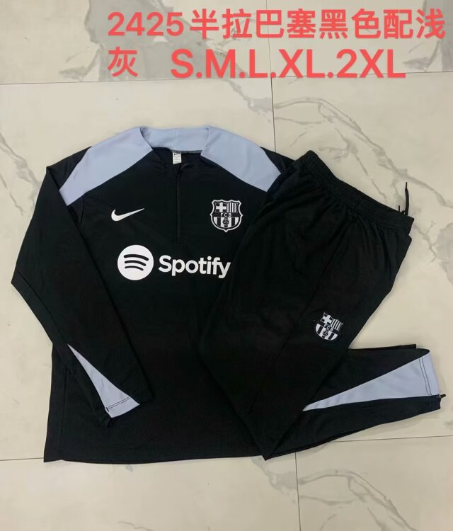 2024/25 Barcelona Black & Gray Thailand Soccer Uniform-815