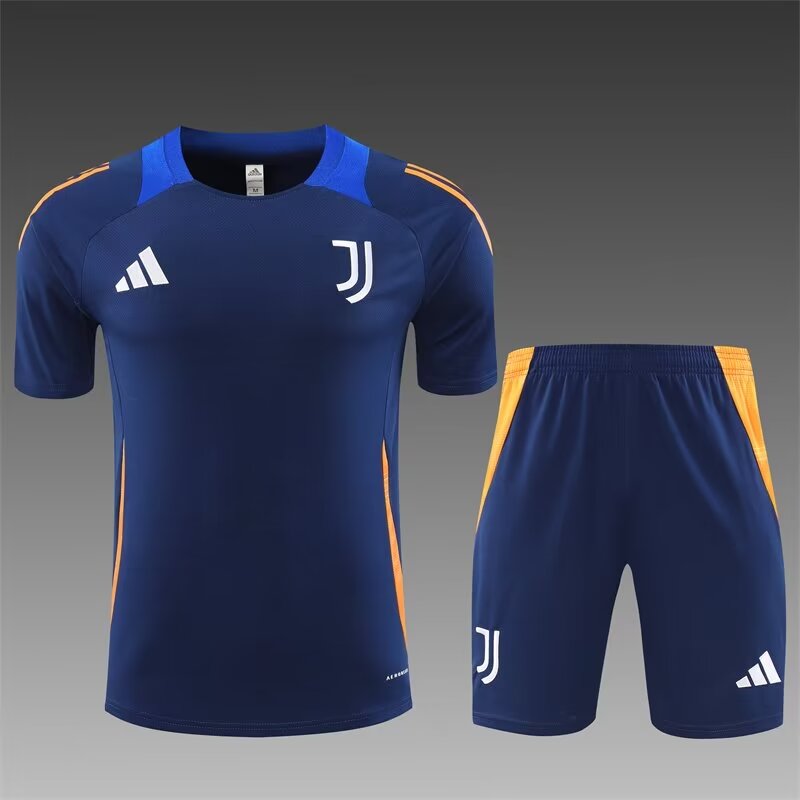 2024/25 Juventus Royal Blue Shorts-Sleeve Thailand Soccer Uniform-815/801