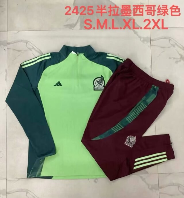 2024/25 Mexico Green Thailand Soccer Tracksuit Unifrom-815