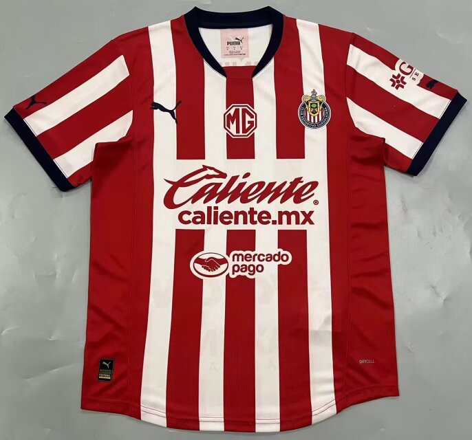 2024/25 Deportivo Guadalajara Red & White Thailand Soccer Jersey AAA-912/07/908