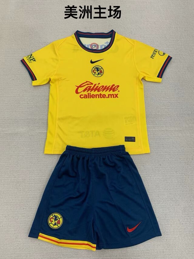 Kids 2024/25 Club American Home Yellow Kids/Youth Soccer Uniform-208/123