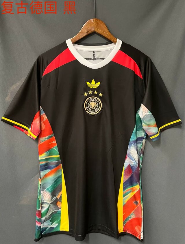 Retro Version Germany Black Thailand Soccer Jersey AAA-709