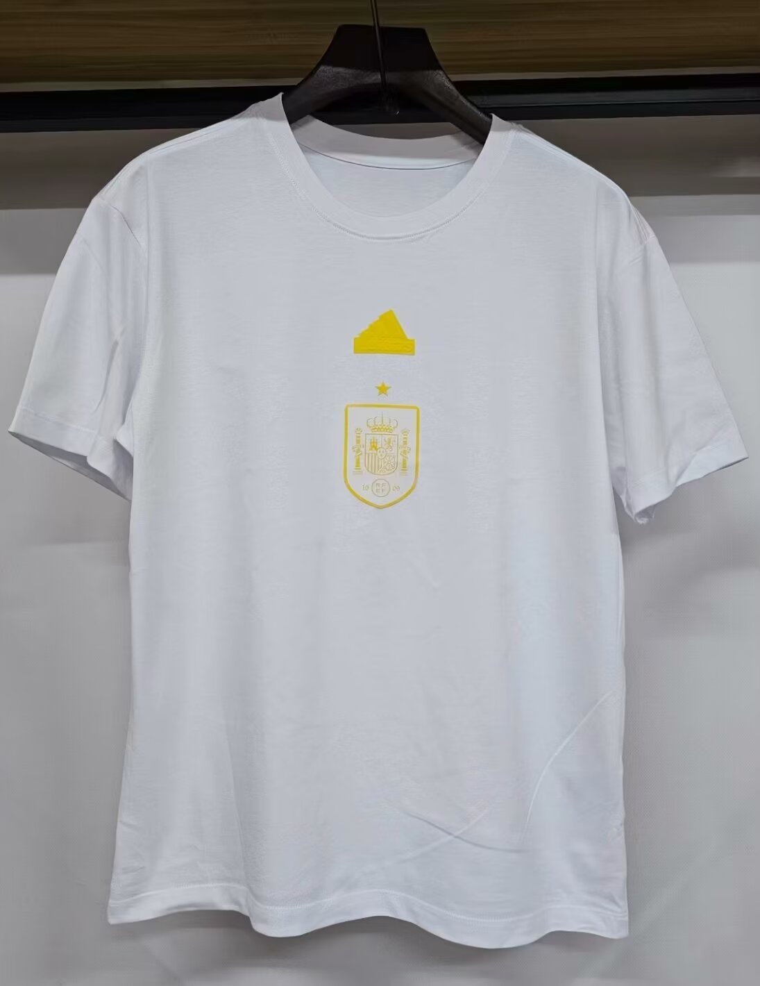 2024 Spain White Soccer Cotton T-Shirts-308