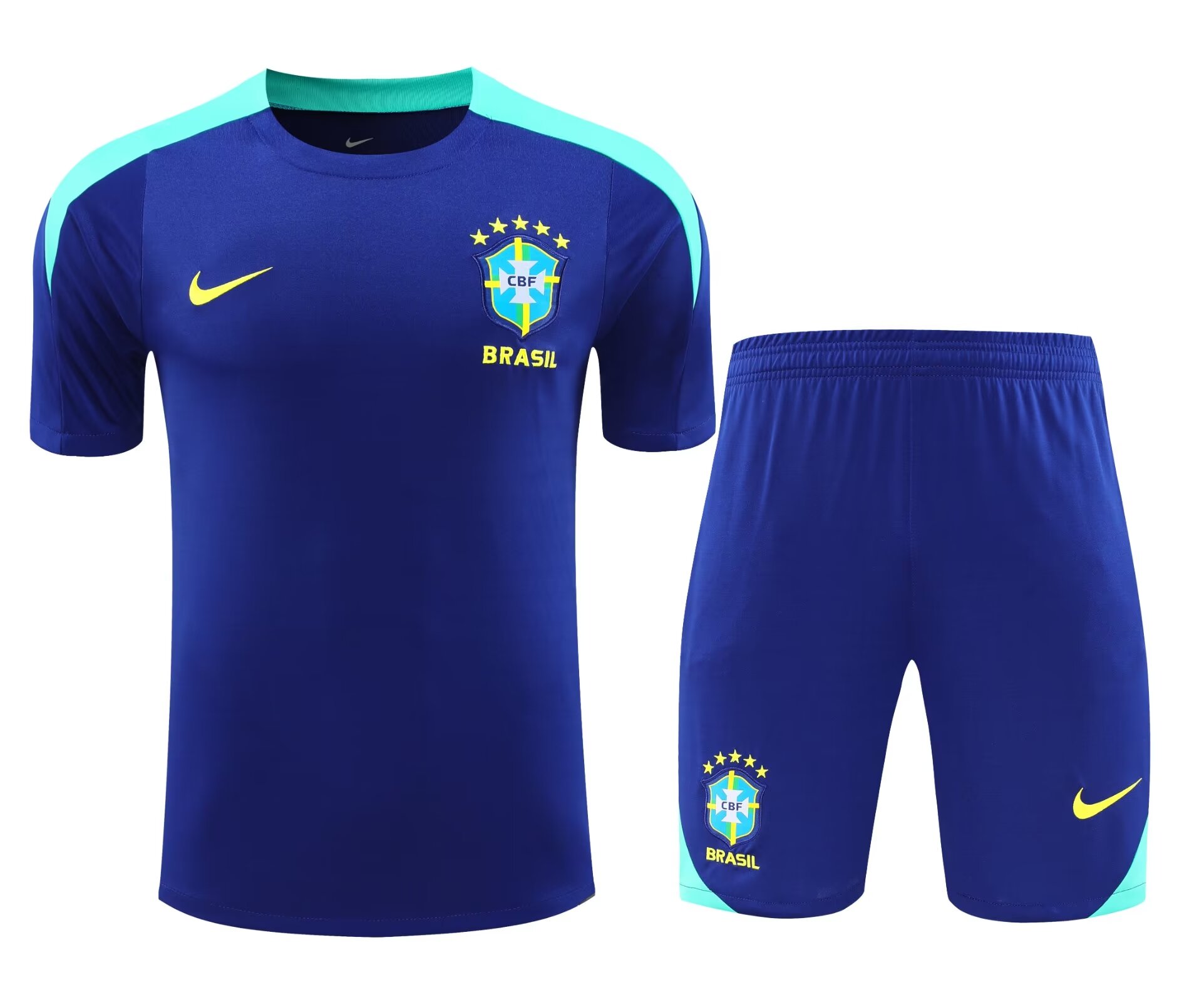 2024/25 Brazil Blue Thailand Soccer Training Jerseys Uniform-418