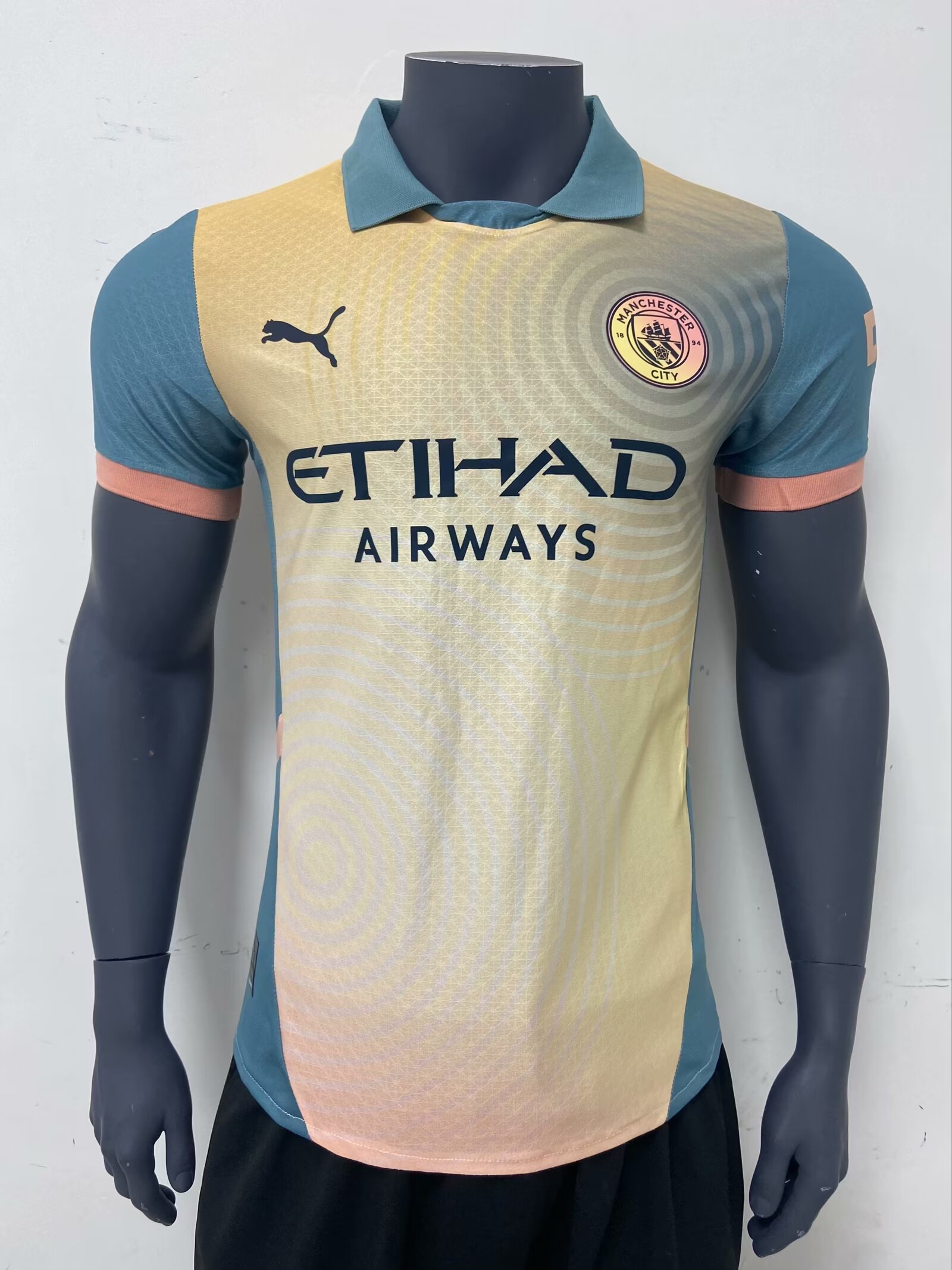 Player Special Version 2024/25 Manchester City Blue & Yellow Thailand Soccer Jerseys AAA-27