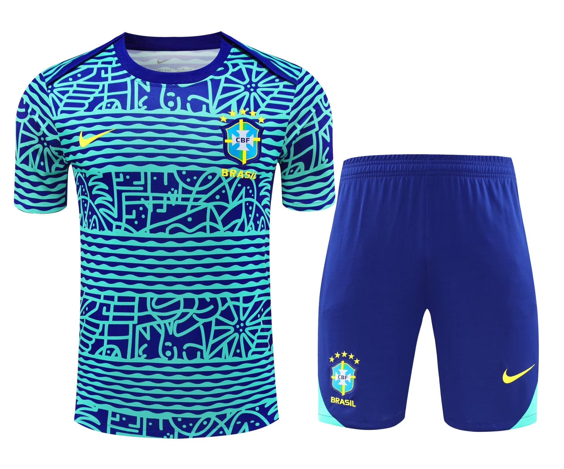 2024/25 Brazil CaiBlue Thailand Soccer Training Jerseys Uniform-418