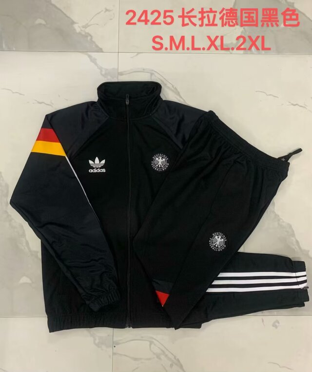2024-25 Germany Black Soccer Jacket Uniform-815