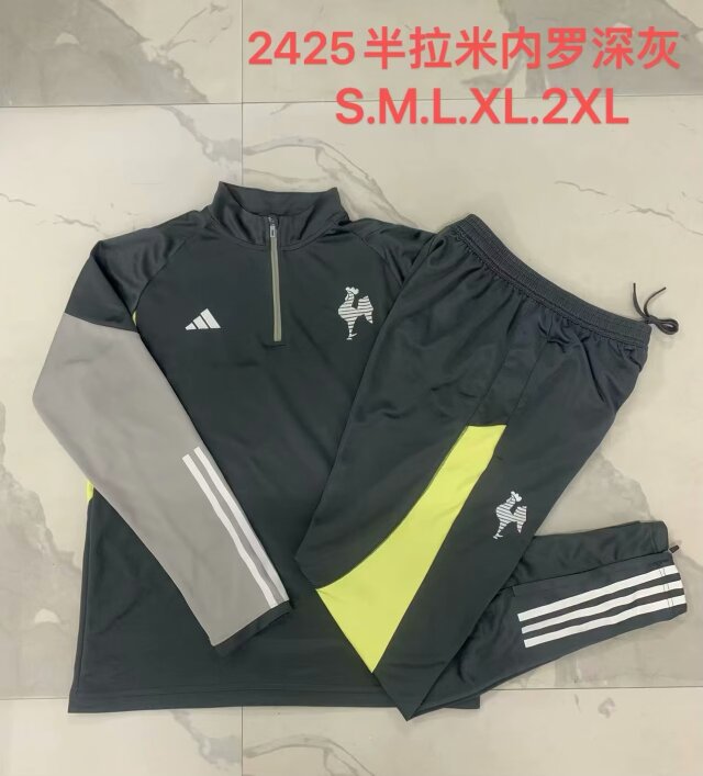 2024/25 Atlético Mineiro Dark Gray Soccer Tracksuit Uniform-815