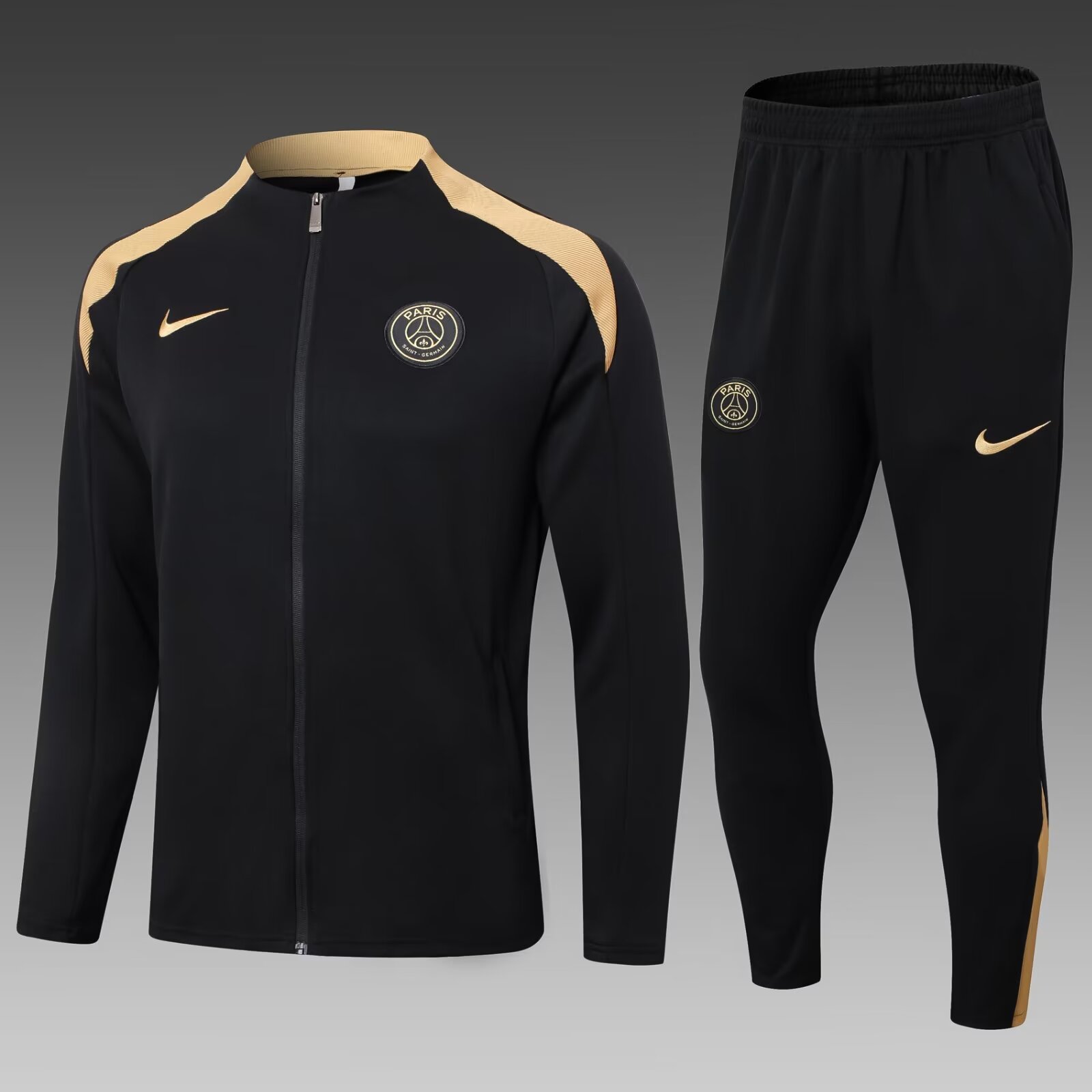 2024-25 Paris SG Black Gold Thailand Soccer Jacket Uniform-411