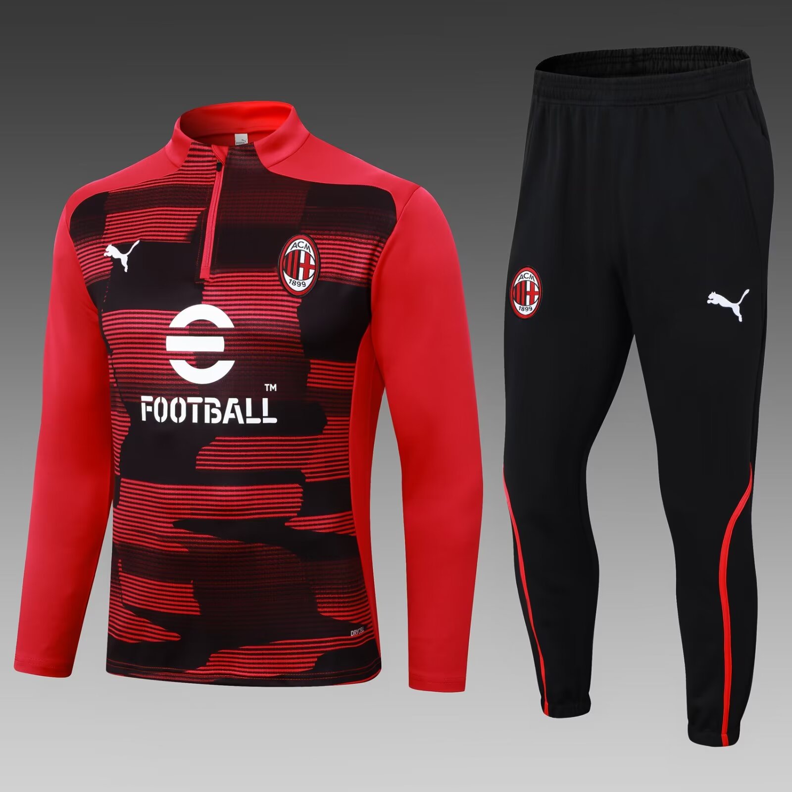 2024/25 AC Milan Red & Black Tracksuit Uniform-411