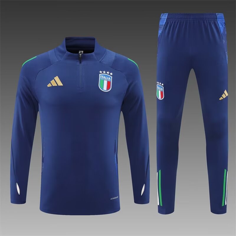 2024/25 Italy Royal Blue Soccer Tracksuit Uniform-801