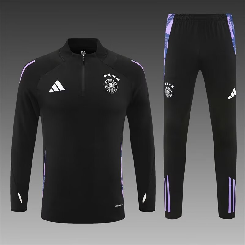 2024/25 Germany Black Thailand Soccer Tracksuit Uniform-801/815