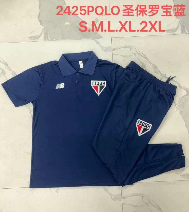 2024/25 São Paulo FC Royal Blue Thailand Polo Uniform-815