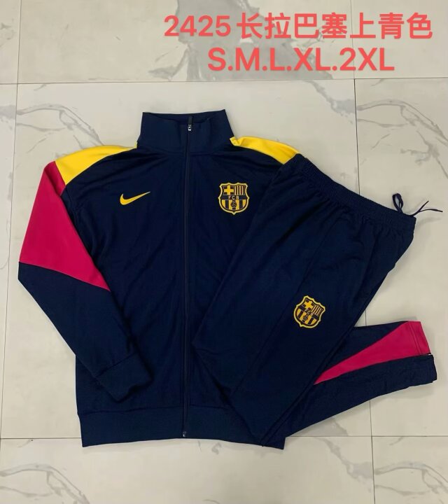 2024/25 Barcelona Cyan Thailand Soccer Jacket Uniform-815
