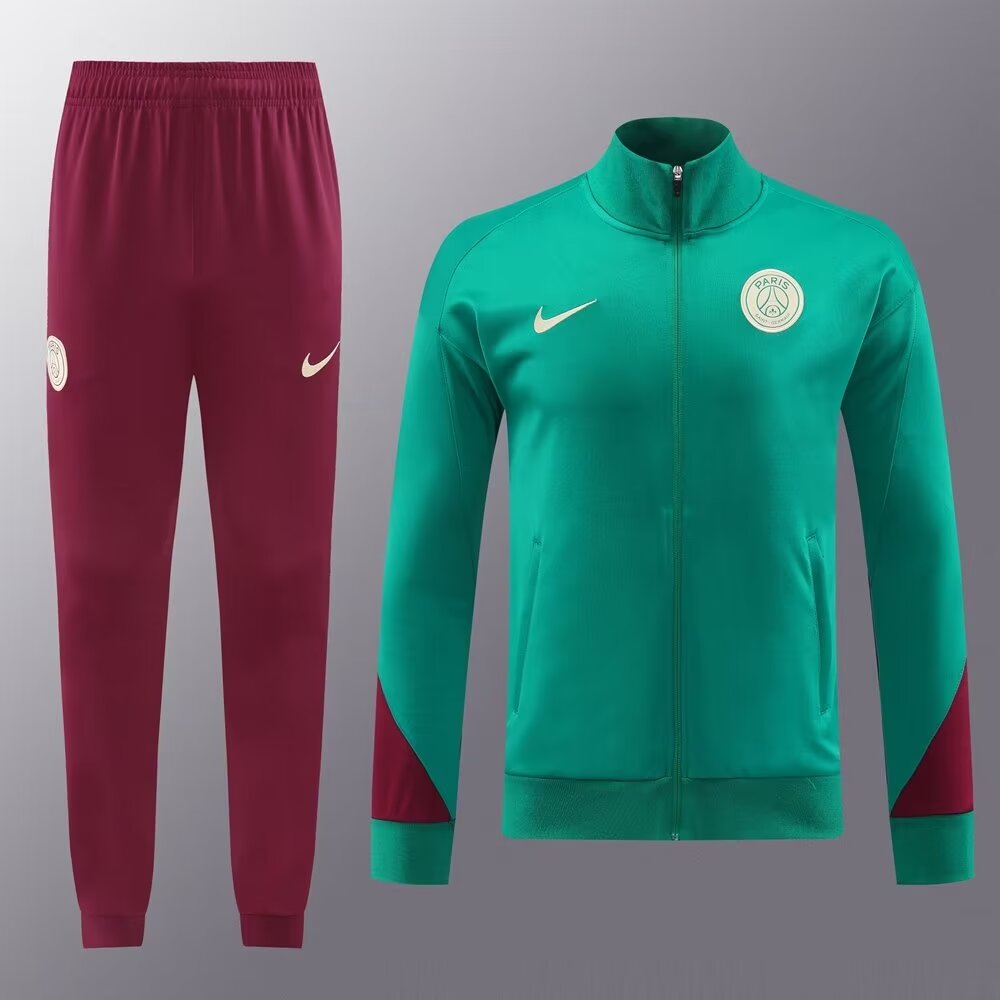 2024-25 #01 Paris SG Green Thailand Soccer Jacket Uniform-LH