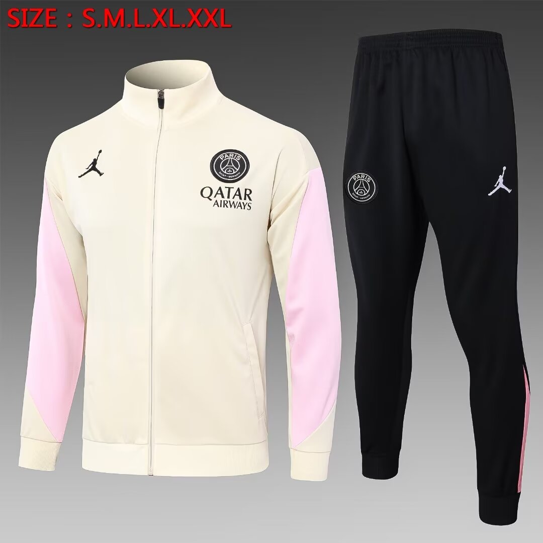 2024-25 Paris SG Apricot Thailand Soccer Jacket Uniform-815