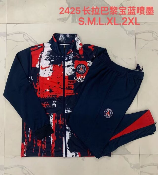 2024/25 Paris SG Blue & Red Thailand Soccer Jacket Uniform-815