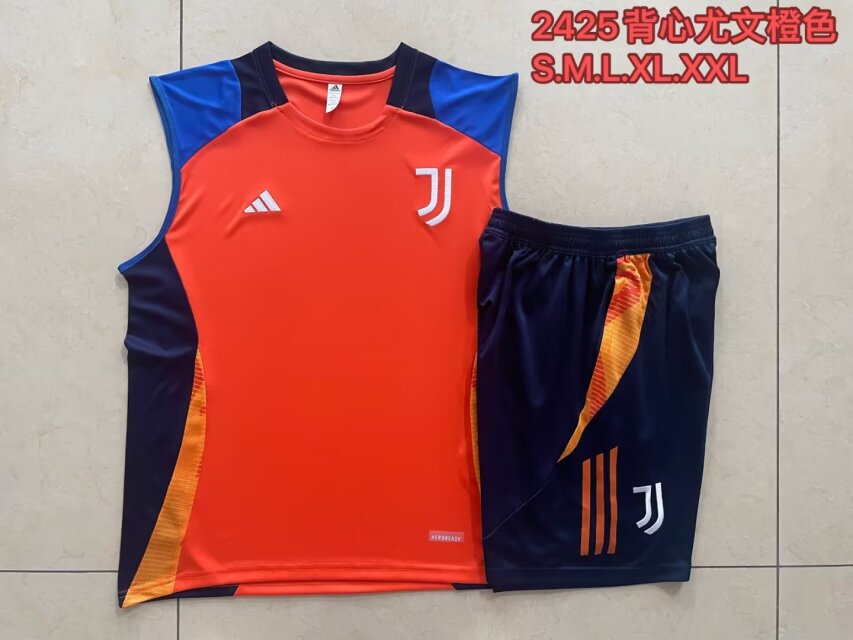 2024/25 Juventus Orange Shorts-Sleeve Thailand Soccer Uniform-815