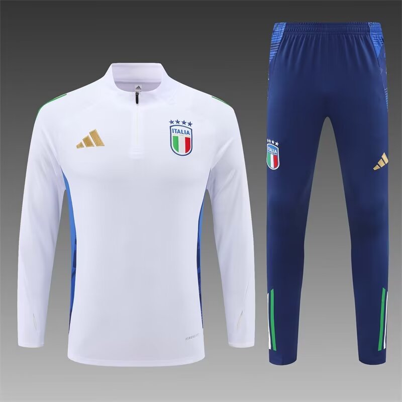 2024/25 Italy White Soccer Tracksuit Uniform-411/815/801