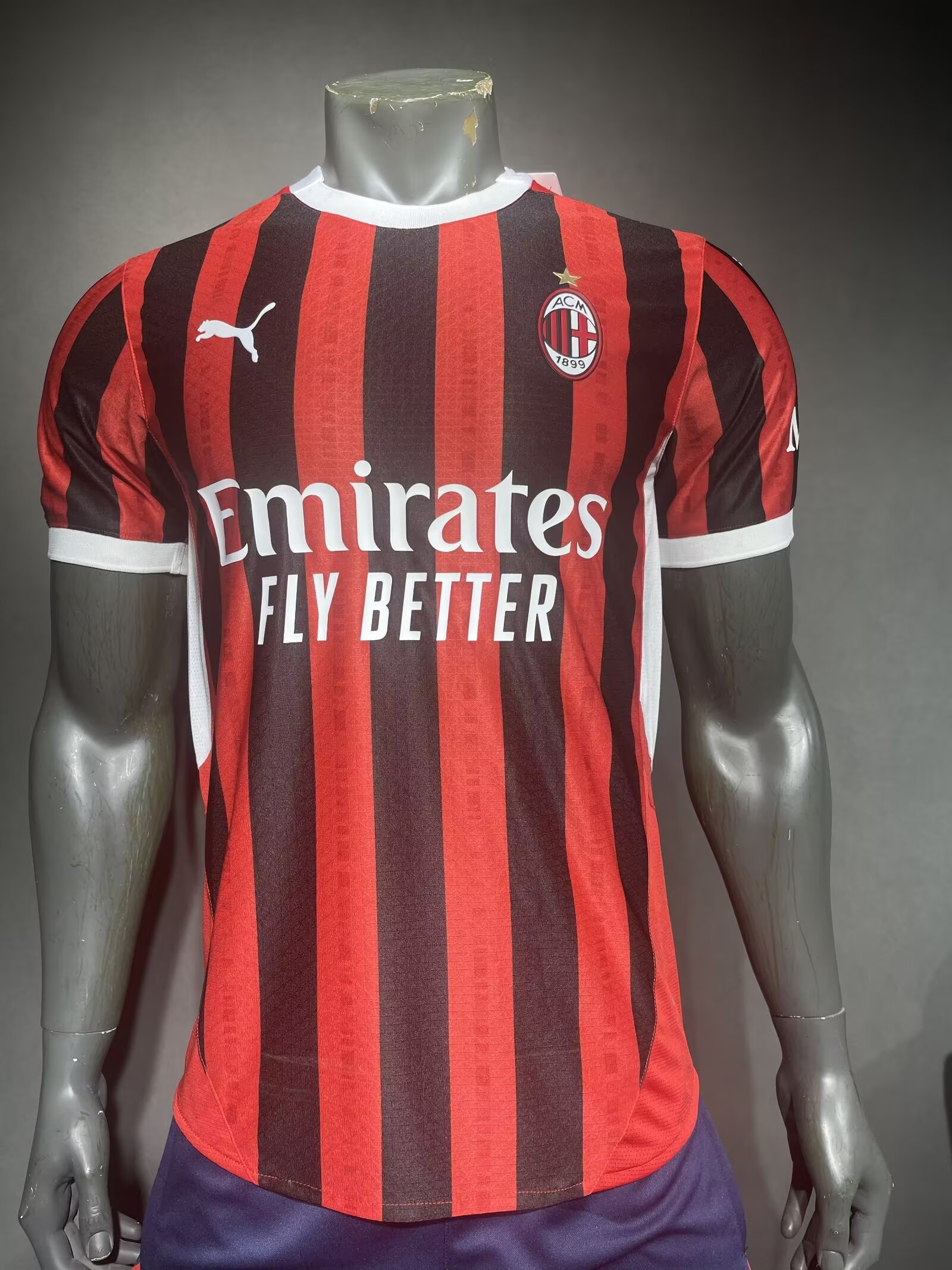 Player Version 2024-2025 AC Milan Home Red & Black Thailand Soccer Jersey AAA-703/MY/416