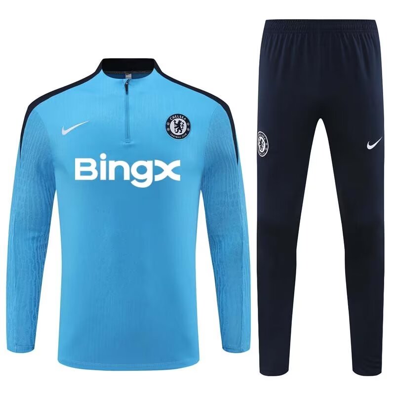 2024/25 New Ads Chelsea Light Blue Thailand Soccer Tracksuit Uniform-801/815