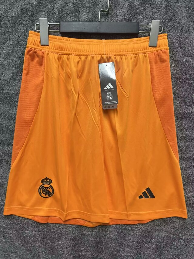 2024/25 Real Madrid Away Orange Thailand Soccer Shorts-315