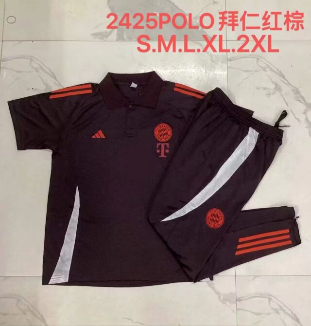 2024/25 Bayern München Red-brown Thailand Polo Uniform-815