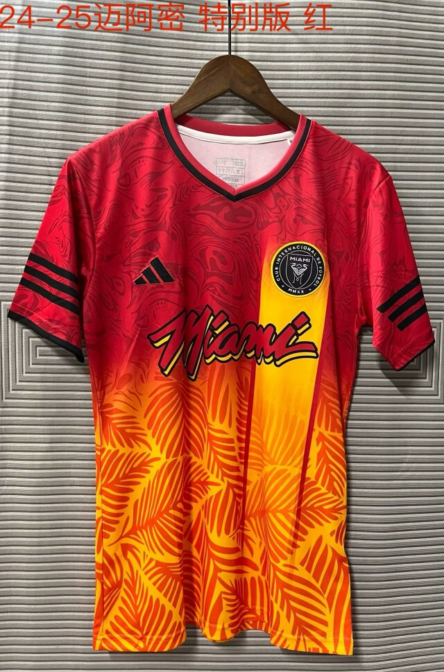 2024/25 Special Version Inter Miami CF Red & Yellow Thailand Soccer Jersey AAA-709