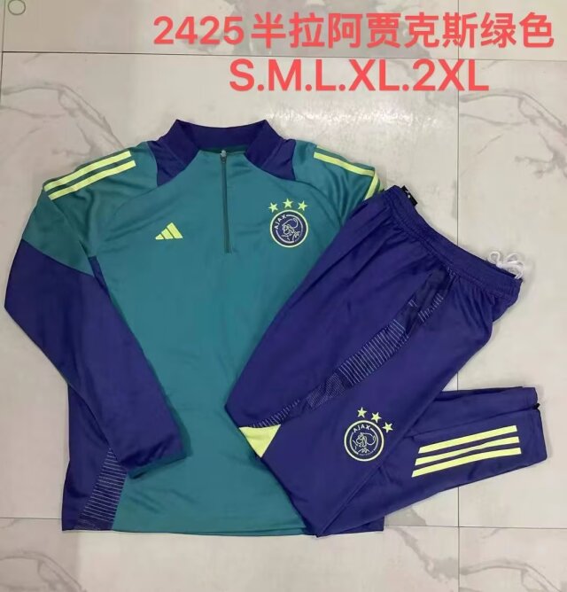 2024/25 Ajax Green & Bleu Thailand Tracksuit Uniform-815