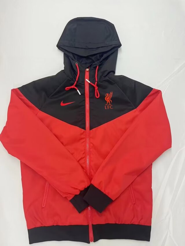 2024-25 Liverpool Red Windbreaker Hoodies Top-GDP