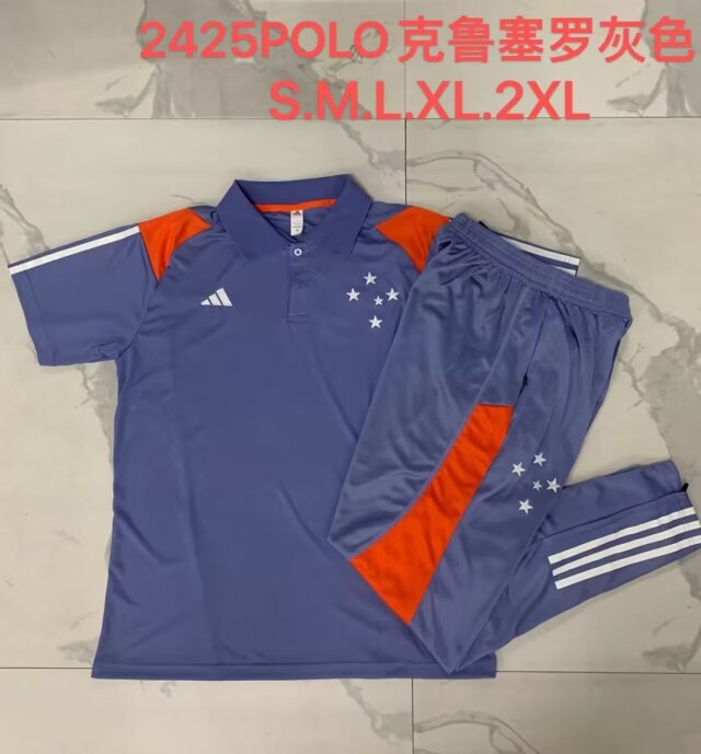 2024/25 Cruzeiro EC Gray Thailand Polo Uniform-815