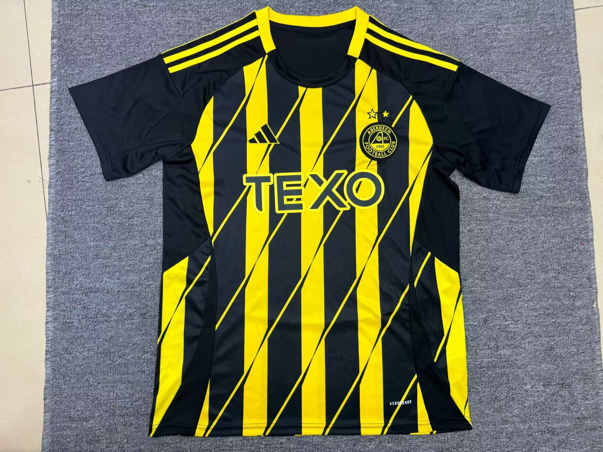 Scotland League 2024/25 Aberdeen Away Black & Yellow Thailand Soccer Jerseys AAA-416/23/709