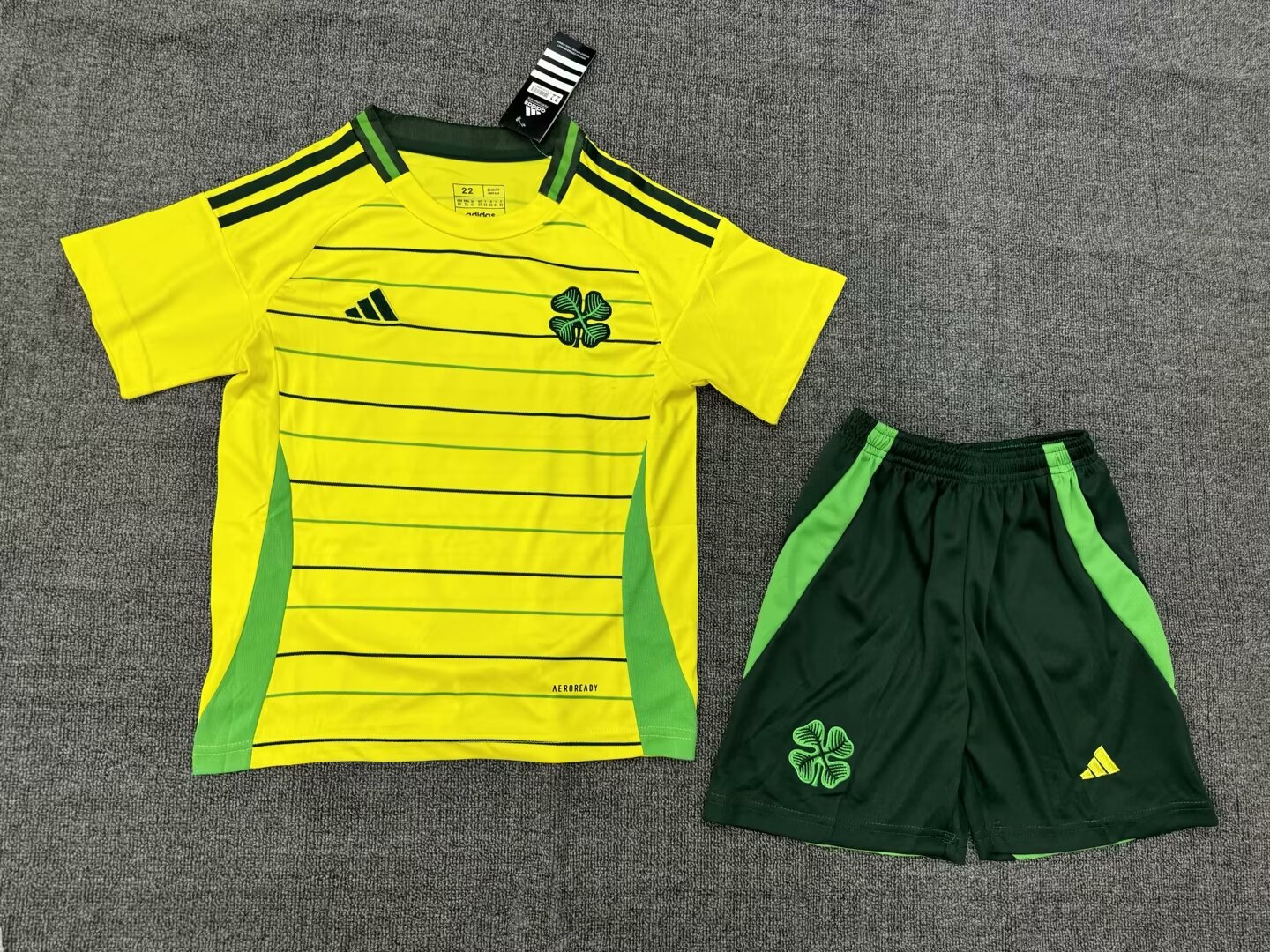 Kids 2024/25 Celtic Away Yellow Kids/Youth Soccer Uniform-A/KS