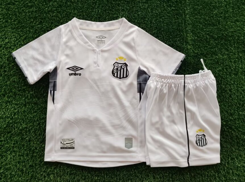 Kids 2024/25 Santos FC Home White Youth/kids Soccer Uniform-812/530/507