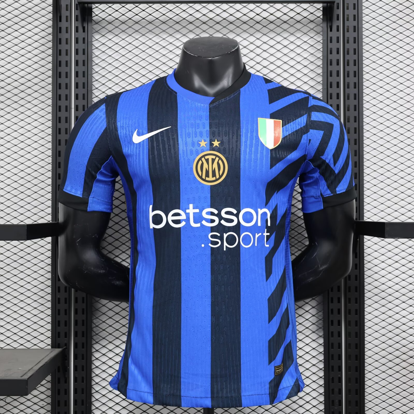 With Scuddetto Player Version 2024/25 Inter Milan Home Blue & Black Thailand Soccer Jersey AAA-888/308