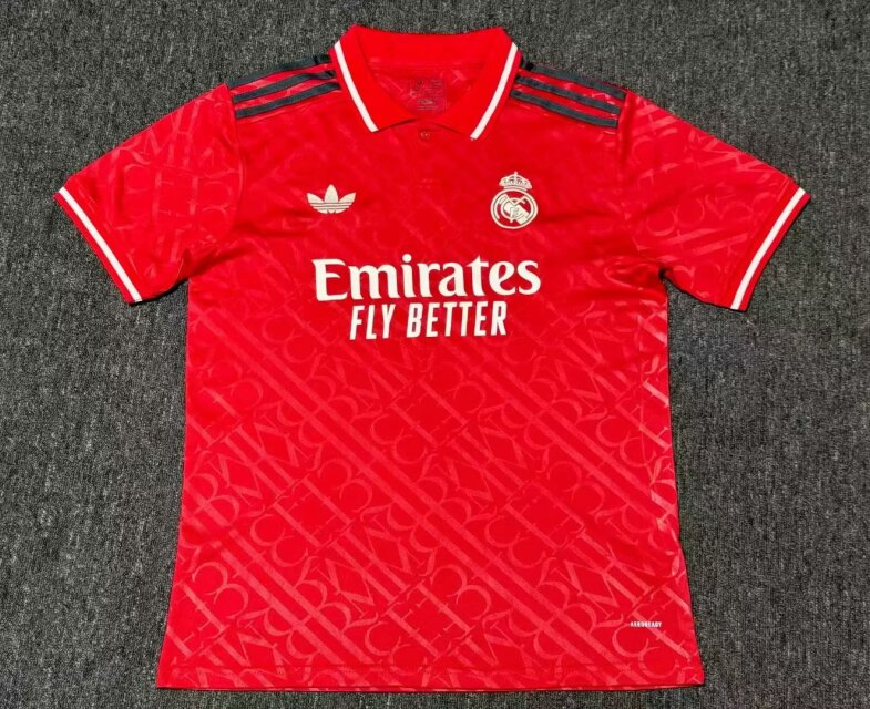 2024/25 Real Madrid Red Thailand Soccer Polo Shirts-313