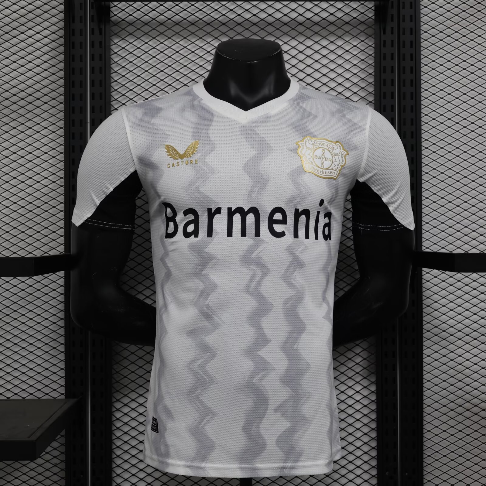 Player Version 2024/25 Bayer 04 Leverkusen Away White & Gray Thailand Soccer Jersey AAA-888/210