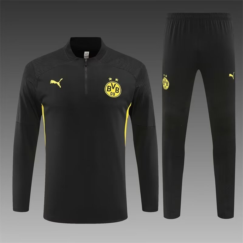 2024/25 Borussia Dortmund Black Soccer Tracksuit Uniform-801